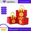 Bolsa Tote de Feltro Modelo Novo Pronta de Fábrica Sacola de Presente Atacado Bolsa de Mão de Feltro Vermelha para Presente