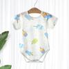 Ropa de bebé de manga corta, abrigo de pedo, ropa de escalada de malla de algodón para recién nacidos, mono fino de verano para hombres y mujeres, venta al por mayor