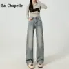 Jeans de Pierna Ancha para Mujer 2024 Tendencia Combinan con Todo Nuevo Cintura Alta Holgados Estilo Americano Diseño Retro Pantalones Rectos
