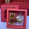 Pingente de Pônei Dourado do Ano do Cavalo, Fique Rico Instantaneamente, Corrente para Celular, Chaveiro, Presente de Ano Novo, Conjunto com Caixa de Presente, Lembrança Cultural e Criativa