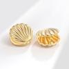 Novedad Más Vendida Pendientes con Textura de Concha Marina Diseño de Nicho para Mujer Pendientes Estilo Cool Ins de Gama Alta Pendientes