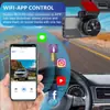 Gravador de Condução Ultra-Alta Definição 4K Frontal / 2K Traseiro com Visão Noturna, Gravação Dupla, Monitoramento de Estacionamento, Wi-Fi, Conexão com Celular, Tela de 3 Polegadas
