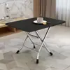 Mesa de comedor plegable, mesa de comedor simple para el hogar, mesa cuadrada pequeña, para alquiler, venta ambulante, simple y portátil.