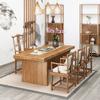 Nova mesa de chá simples de madeira maciça estilo chinês mesa de chá de tronco para casa mesa de chá para recepção de hotel mesa de chá para escritório