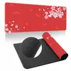 Tapete de mesa para jogos estilo japonês com flores de cerejeira, de tamanho grande, com base de borracha antiderrapante, para uso em jogos e no escritório