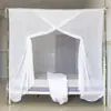 Mosquiteiro de algodão puro extra-denso com fio duplo, mosquiteiro tradicional espessado montado em haste, mosquiteiro para beliche de dormitório estudantil com cordas de amarração