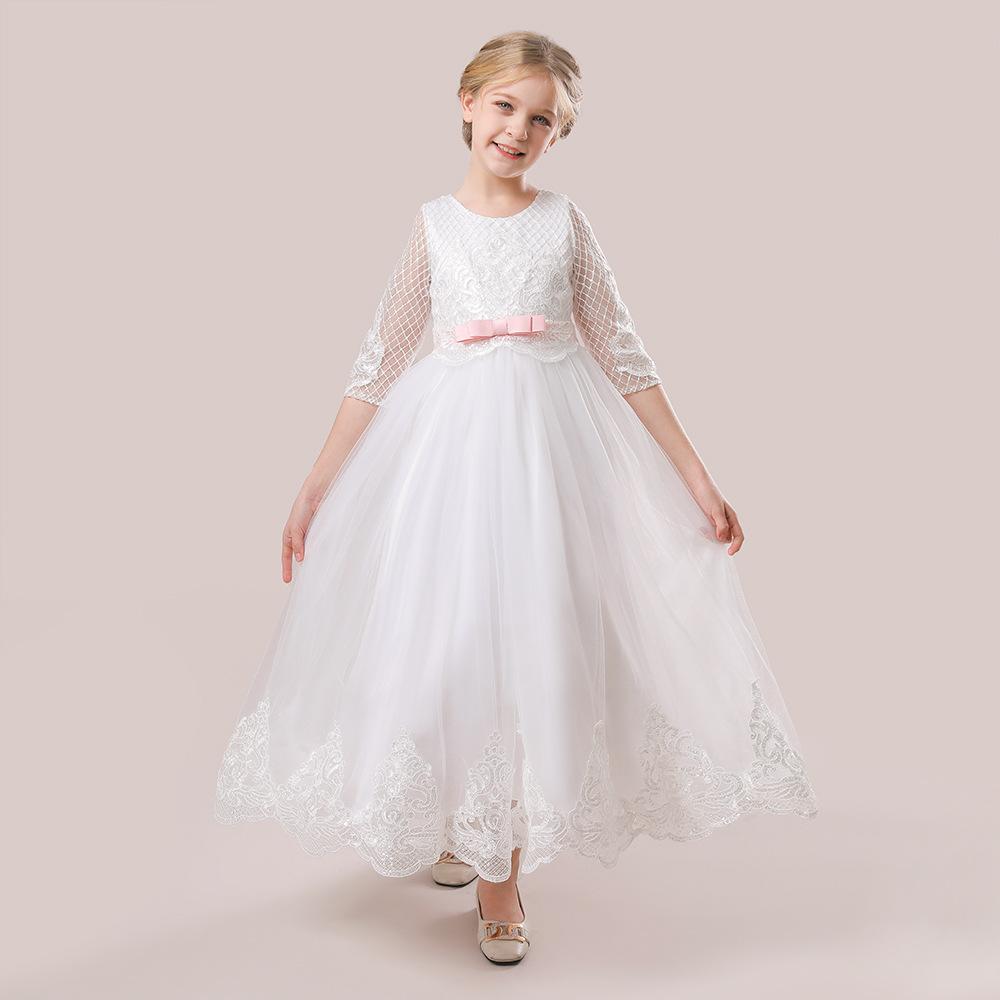 七分袖长款公主裙