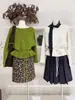 Elegante Suéter de Punto con Mangas Murciélago Volantes para Mujer, Estilo Coreano, Nuevo Diseño de Invierno, Ceñido a la Cintura, Efecto Adelgazante, Suéter de Cuello Redondo