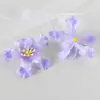 Kit de materiais DIY para tiara de flor de floco de neve artificial, flores para grampo de cabelo, acessórios de cabelo Hanfu, adereços de cabeça, flores para salão de casamento, flores artificiais de seda