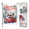 Bandera de Jardín Navideña Transfronteriza Amazon Nueva Decoración de Jardín Festiva Banderines de Lino Impresos por Ambos Lados Personalización