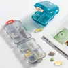 Caja de Medicina Pequeña Portátil al por Mayor, Caja de Medicina Portátil de Doble Capa, Plegable, Sellada y a Prueba de Humedad, Pastillero de Viaje de 10 Compartimentos en Stock