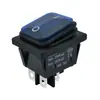 Interruptor con Forma de Barco Kcd4 Azul Mate Impermeable Conectado con Luz de Cuatro Pines de Dos Velocidades 30A Alta Corriente Interruptor con Certificación CQC