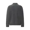 2002 Simples Cor Pura Neutro Design Preguiçoso Malha Street Tendência Masculina Gola Alta High-End Solto Cardigan Malha