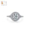 Plata s925 clásico europeo y americano lujo incrustado 5 quilates anillo de diamante artificial moda mujer lujo anillo chapado en platino regalo de boda