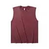 Chaleco Vintage Lavado Estilo Americano para Hombres y Mujeres, Marca de Tendencia Verano 2025 Suelto Hip-Hop Baloncesto Camiseta sin Mangas