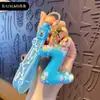 Chaveiro Criativo de Letra com Óleo e Bolinhas Coloridas Flutuantes Delicadas, Adequado para Meninas, Argola de Chaveiro de Bolsa de Casal