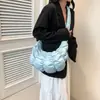 Coreia do Sul 2024 Nova Bolsa Nuvem Bolsa de Ombro Plissada Bolsa Esponja Bolsa Transversal Moda de Verão Bolsa de Ombro para o Trabalho