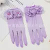Guantes de Boda Nupcial Transfronterizos Malla de Red Flor Bordada Guantes para Vestido de Novia Elásticos Huecos Guantes de Encaje Ceremonial