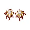 Brincos Vermelhos de Ano Novo Pérolas Naturais de Água Doce Brincos de Prata Esterlina S925 para Mulheres Luxo Leve Brincos de Pérola de Alta Qualidade Atacado