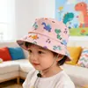 Sombrero de Pescador para Niños, Sombrero de Cubo de Dinosaurio de Dibujos Animados para Niños y Niñas, Sombrero de Sol para Bebé, Sombrero Delgado y Transpirable con Protección Solar para Todas las Estaciones, Venta al por Mayor del Fabricante