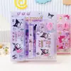 Set de Regalo de Papelería de Dibujos Animados Sanrio Kuromi Melody Cartera para Monedas Estudiante Caja para Bolígrafos Combinación Útiles Escolares