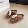 Medias zapatillas de mujer estilo Birkenstock con suela blanda, nueva colección 2026, versátiles y lindas, con diseño de felpa, estilo casual y gamuza con cierre de hebilla, perfectas para mujeres jóvenes