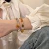 Pulsera de calabaza de seda dorada colorida estudiante novia pulsera para dos nuevo estilo chino estilo nacional pulsera elástica 2023 Nuevo