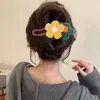 Pinza de pelo elegante para mujer, pinza de torsión de alta gama para la parte posterior de la cabeza, pasador floral, accesorio para el cabello, pinza de pico de pato