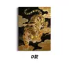 Pintura Colgante de Bestia Auspiciosa Tigre de Nueva Tendencia Nacional Estilo Chino Más Vendida para Pared de Fondo de Entrada de Oficina, Pintura Decorativa de Protección del Hogar y Atracción de Riqueza