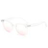 Gafas Rosadas Degradadas Rubor Marco Negro Gafas de Sol Estilo Ins para Mujer Gafas de Sol de Moda Protección Solar para Hombre Marco Cuadrado Anti Luz Azul