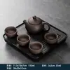 Bule de Zisha Conjunto completo de chá Kung Fu conjunto completo pequeno para casa dormitório hotel bule com conjunto de bandeja de chá xícaras de chá conjunto de chá para escritório