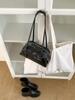 Nova Bolsa de Ombro Boston da Moda para Mulheres, Bolsa Versátil de Textura Dupla para Axila, Bolsa de Trabalho com Design de Nicho