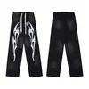 Conjunto de Moletom com Capuz Masculino de Alta Qualidade Transfronteiriço Hell Star Nfc Marca Tendência Lavado e Desgastado Retro Americano High Street