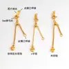 Joias de Aço Titânio Corrente de Extensão Ajustável em Forma de Coração Vácuo Ouro 18K Colar Pulseira Corrente Artesanal DIY