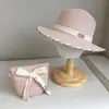 Chapéu de palha de guarda-sol de verão para menina Tesouro feminino Verão praia infantil bolsa protetor solar chapéu sol pescador verão