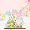 Adornos de Pascua Transfronterizos Nuevos de Pascua de Madera Impresos Arreglo de Ambiente de Pascua Decoraciones de Pascua