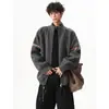 Suéter tejido con patrón TB de tres rayas, conjunto a juego para hombre y mujer, media cremallera, cuello alto, estilo vintage, otoño/invierno, venta al por mayor desde una fábrica transfronteriza