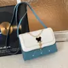 Bolso de Mujer de Alto Valor 2025 Nuevo de Moda Colorido Bloque de Color Versátil Pequeño Cuadrado Gran Capacidad Estilo Ins Bolso de Hombro