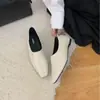 Novedad Moda Primavera y Verano Estilo Europeo y Americano Piel de Cera de Abeja Patrón de Cebra Punta Cuadrada Profunda Mocasines Zapatos de Moda para Mujer