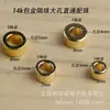 Cor de ouro 14k retentora de cor contas de barril com furo grande para posicionamento miçangas espaçadoras fixas para corda de mão tecida à mão DIY espaçador de miçangas reto passante