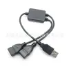 Cabo USB a Macho para a Fêmea Personalizado, Um para Dois, com Chip, Ambos Podem Ser Usados para Transmissão de Dados, Cabo de Carregamento USB