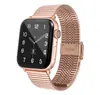 Para Apple Watch 8 Ultra pulseira de metal de aço inoxidável iWatch pulseira com fecho borboleta