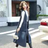 Vestido chaleco de mezclilla talla grande, de longitud media, colección primavera/otoño 2025, estilo coreano, moderno y a la moda, con bolsillos grandes, otros artículos