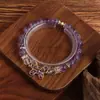 Novo Estilo Chinês Pulseira de Ametista Natural Borboleta Urso do Amor High-End Versátil para Mulheres Pulseira Clareadora Atacado