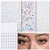Combinación Transfronteriza Diamante Facial Láser Diamante de Colores Pegatinas Faciales Pegatinas de Diamante para Arrancar Ojos Pegatinas para Cejas Estrellas y Luna Accesorios para Uñas