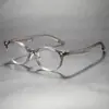 Novos Óculos Redondos Retrô Versáteis Anti Luz Azul com Decoração Simples de Rebite, Óculos Unisex Sem Grau Wm81157