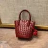 2025 Nova Moda Bolsa Pura Tecida à Mão Design de Nicho Alta Qualidade Grande Capacidade Ombro Único Transversal Saco Saco