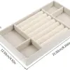 Set de 3 Piezas Transfronterizo Caja de Almacenamiento de Joyería de Terciopelo, Joyero para Anillos, Pendientes, Pulseras, Collares, Organizador de Almacenamiento y Exhibición