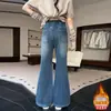 Jeans para Niñas Otoño e Invierno Nuevo Estilo 2026 Nueva Ropa de Otoño e Invierno Niños Medianos y Grandes Pantalones de Micro-Campana con Lazo y Flor para Niños