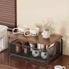 Prateleira de Armazenamento para Mesa de Escritório Suporte para Copo de Água de Cafeteira Armário de Mesa de Jantar Lanches Gaveta tipo Prateleira de Armazenamento para Escritório